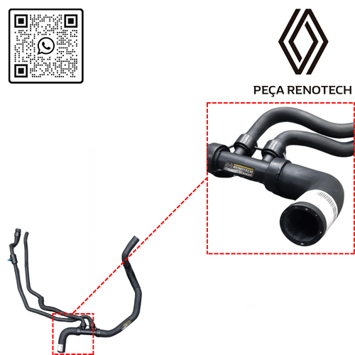 RN 045843-X 8200045843 MANGUEIRA INF. DO RADIADOR MOT 1.0 16V D4D CL IIKAN SAR - 4